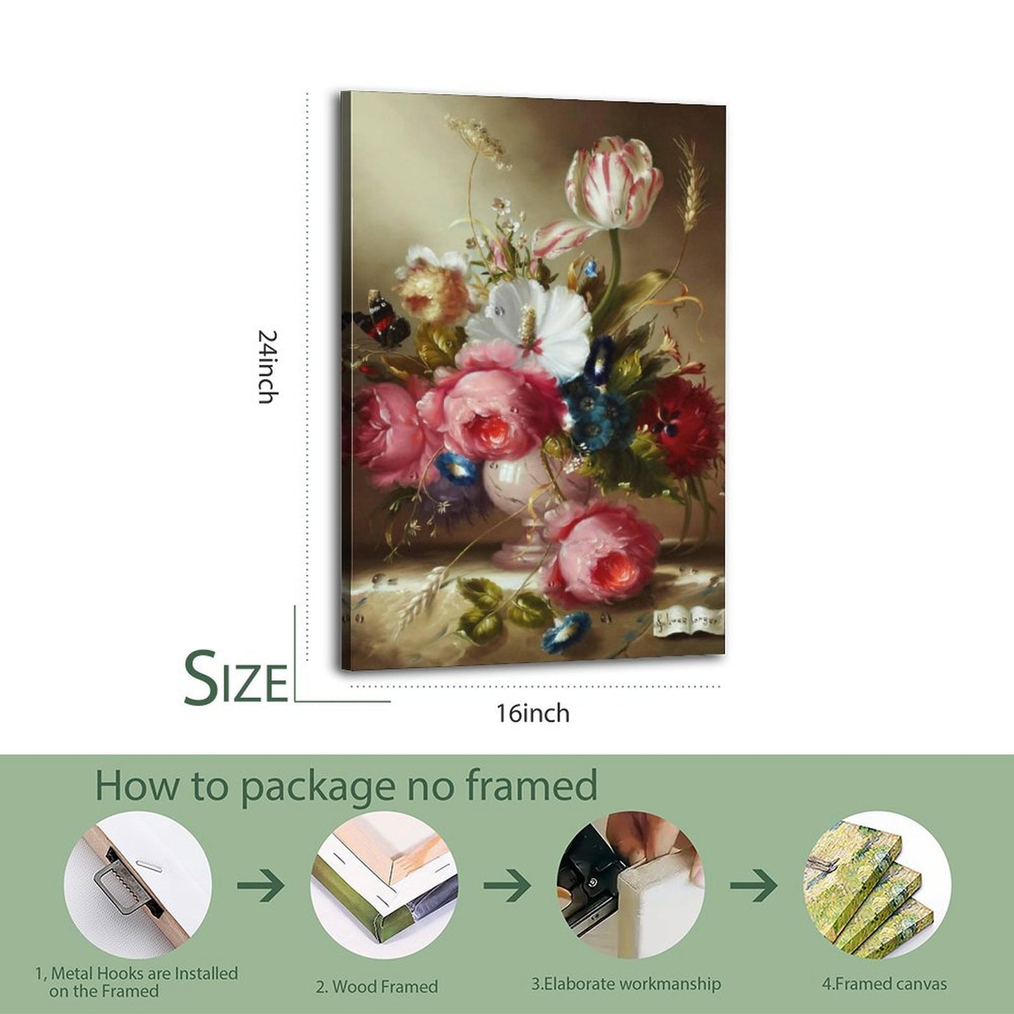 Blooming Flowers Wall Decor for Kitchen or Bar 29