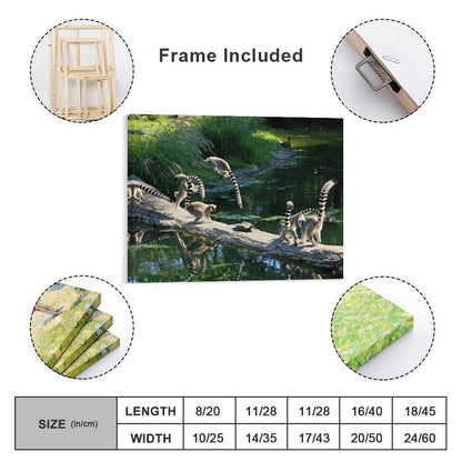 Cute Lemur Canvas Artwork Wildlife Wall Decoration-03