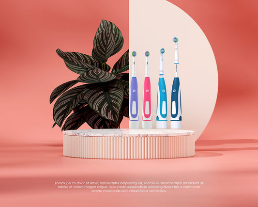 Round Head Rotating Electric Toothbrush Head Fast Cleaning Whitening Compatible with Oral-B Adult Brush Without Battery