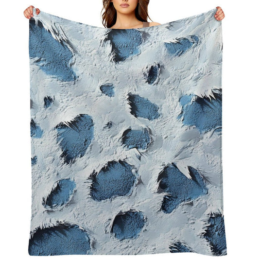 Modern Abstract Print Flannel Blanket for Bedroom