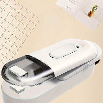 Black Mini Bag Sealer 2in1 Heat Sealing and Cutting Machine Portable Vacuum Welder for Food Storage Plastic Bags