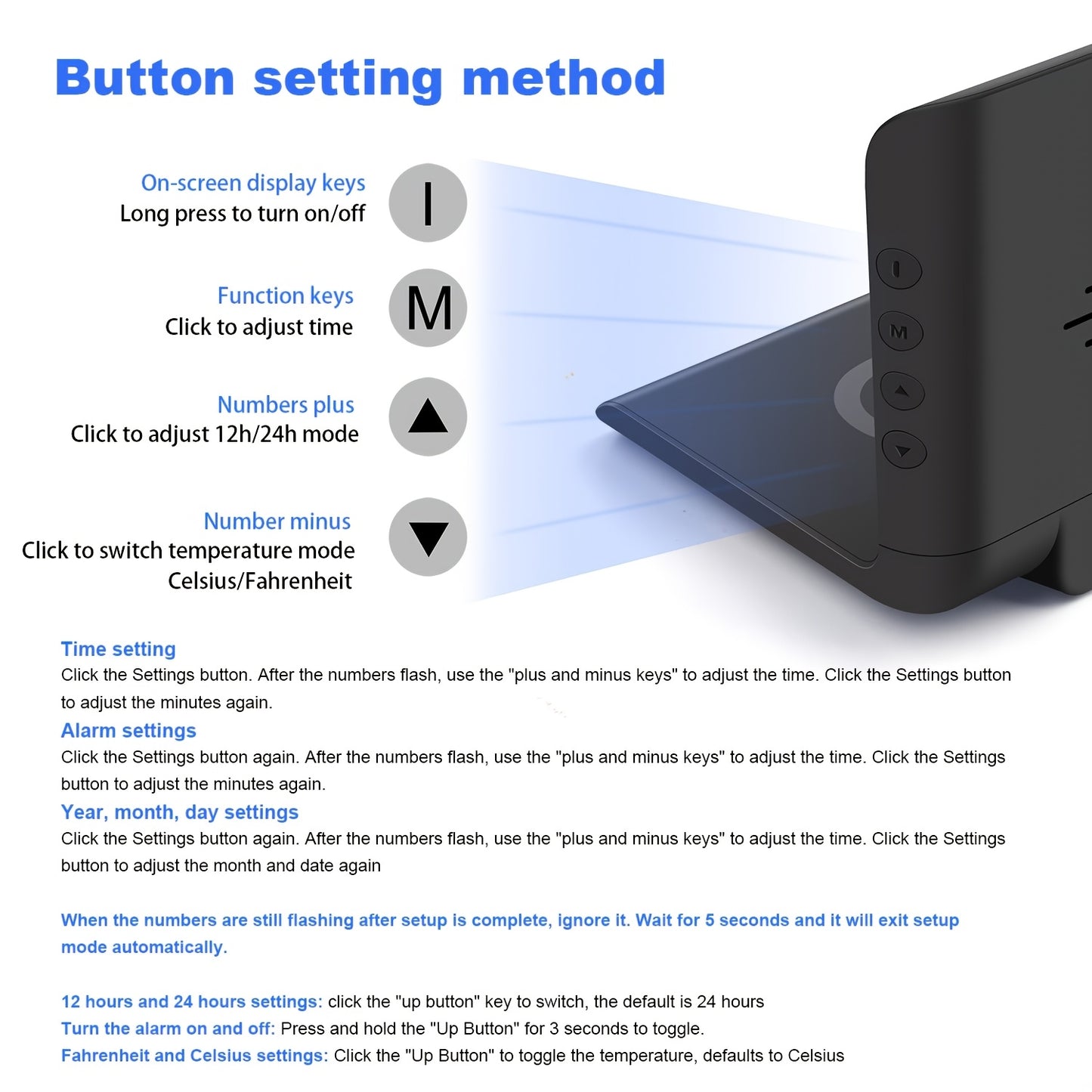 Multifunctional Wireless Charging Station Time Temperature Alarm Clock for Bedroom Desk Works with iPhone 16 15 14 13 12 11 Series AirPods Pro 2 3 4 Samsung S25 S23 S22 S21 S20 Galaxy Buds