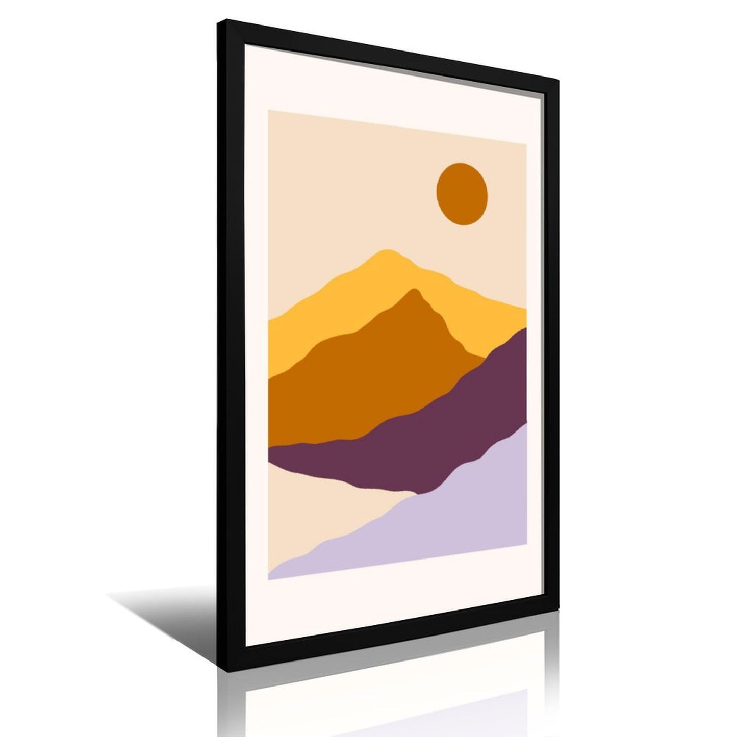 Abstract Mountain Sunset Art Print, Minimal Wall Decor Poster”-4