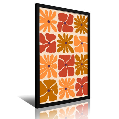 Abstract orange blossom oil painting framed art mural 7