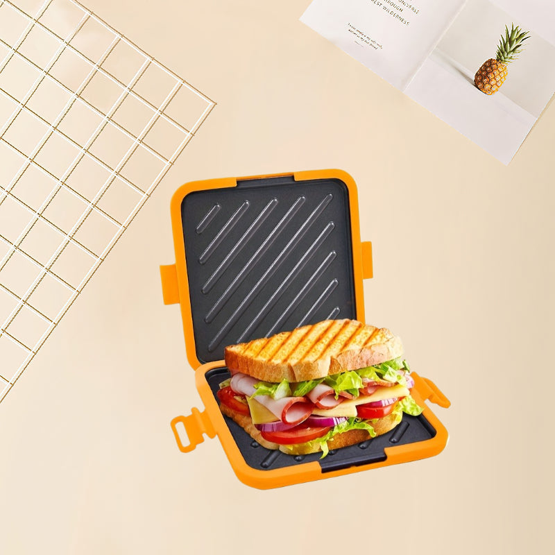 Universal Microwave Sandwich Maker Non Stick Baking Tray Bake Crispy Bread No Oven Required Also For Pork Ribs Chicken Wings Steaks Sausages Fish Steaks