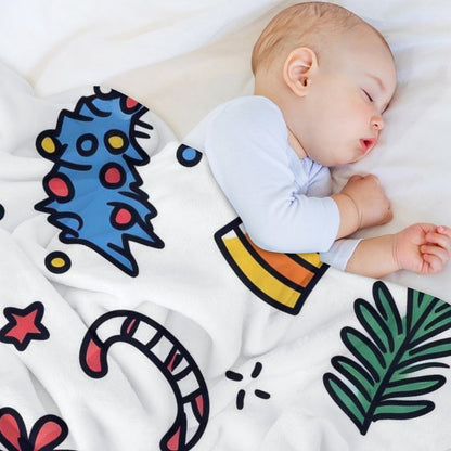 Christmas Gift Pattern Anti-Pilling Flannel Blanket – Cozy Warm Holiday Throw