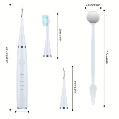 Complete Six-In-One Electric Toothbrush Kit Portable Design Soft Brush Head Teeth Scaling Tool for Your Dream Smile