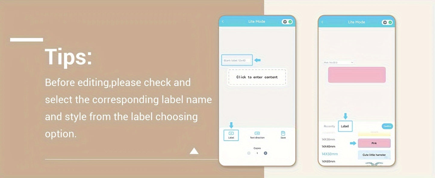 12x40mm Mini Portable Label Printer Phomemo D30 Inkless Handheld Label Maker for Jar Kitchen Clothes Jewelry Smartphone Tablet