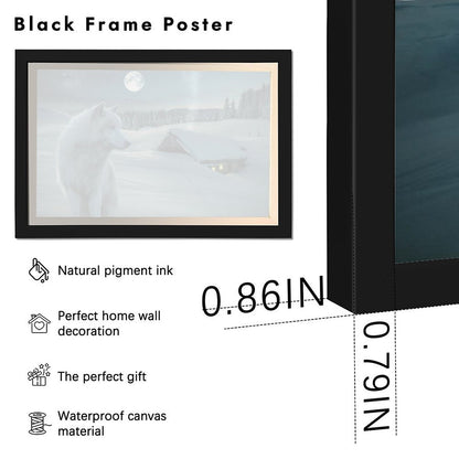 Wolf Couple Wall Art Nature Wildlife Canvas Decoration-54