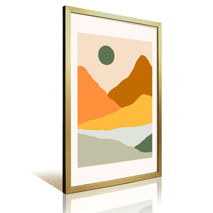 Abstract Mountain Sunset Wall Art Print – Modern Nature Decor-30