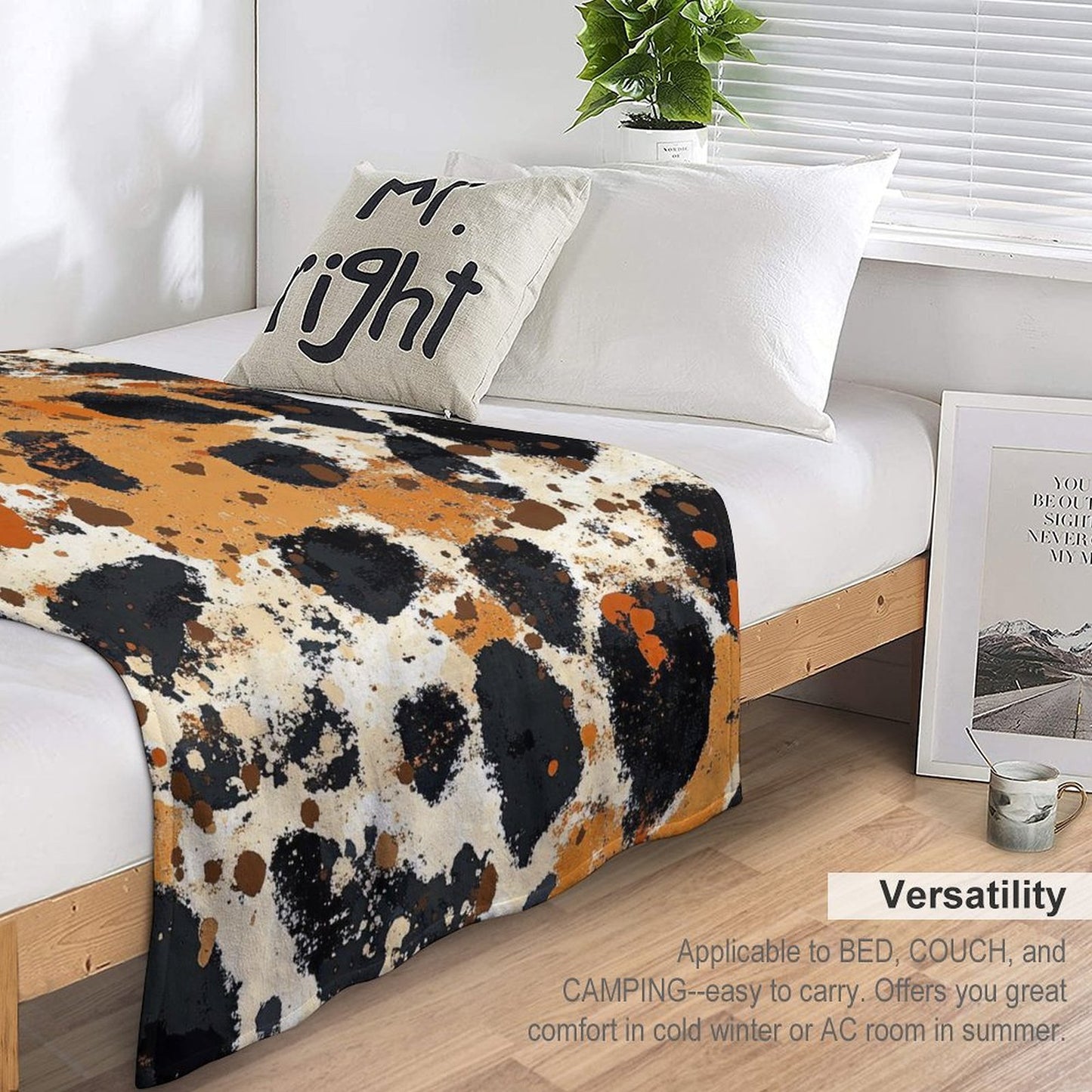 Anti-Pilling Flannel Blanket Abstract Leopard Print