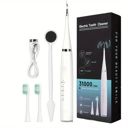 USB Rechargeable Electric Tooth Cleaning Kit 500mAh Lithium Battery Portable for Travel Home Use Fathers Mothers Day Gift Idea
