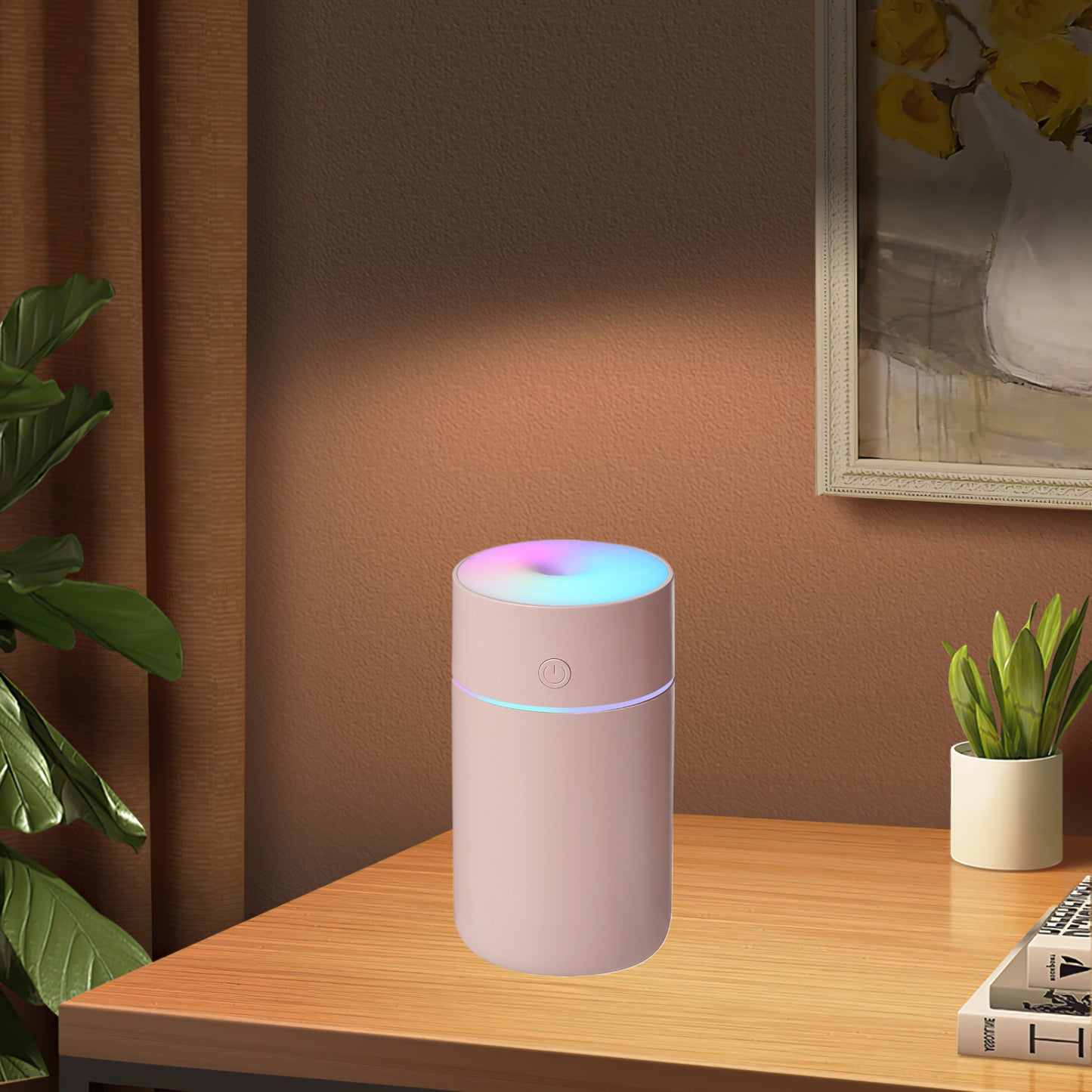 Portable Cool Mist Humidifier with Soundwave Technology 1200mAh Battery Quiet Operation Lightweight Compact Design for Bedroom Office