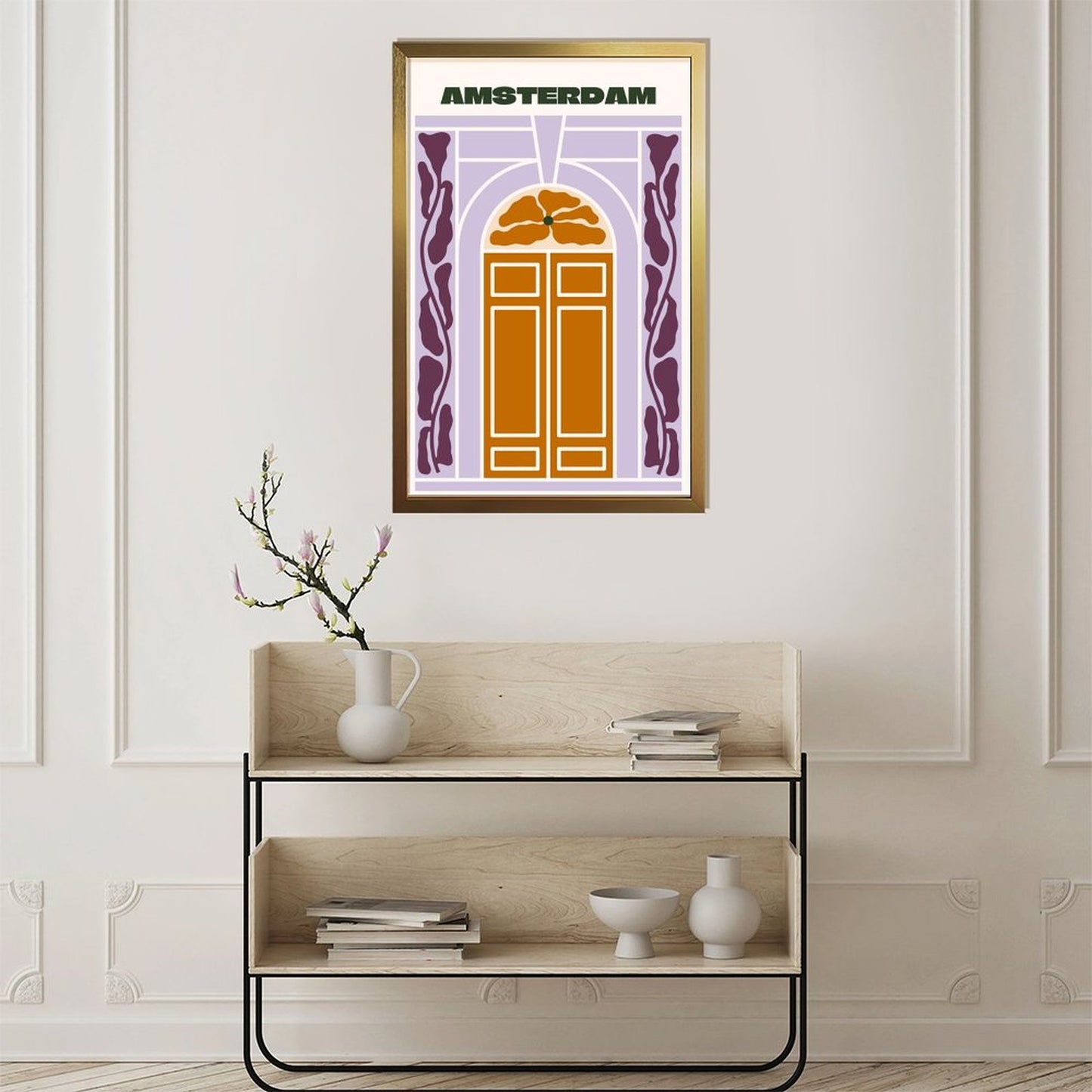 Amsterdam Abstract Door Art Print, Modern Wall Decor Poster-17