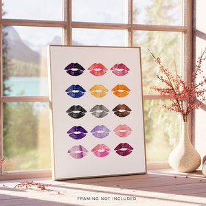 Watercolor Lips Print - Lipstick Art - Lipstick Print - Watercolor Make Up - Make Up Print - Make Up Art - Fashion Print - Modern Fashion