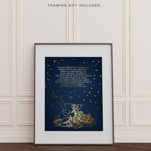 Winnie the Pooh Quote - You Are Braver Than You Believe - Gold Foil Print - 8.5x11 inches