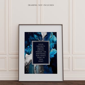 Custom Quote Gold Foil Print: Personalized Wall Art