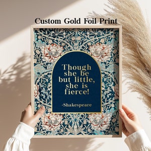 Custom Gold Foil Print - Custom Lyric Print - Your Quote Here - Personalized Gold Foil Print - Custom William Morris Art