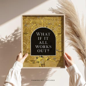 Gold Foil Gustav Klimt Print: What if it All Works Out