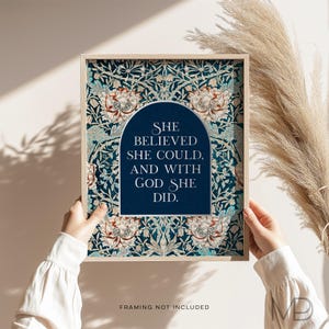 Gold Foil Christian Wall Art Print: William Morris Pattern