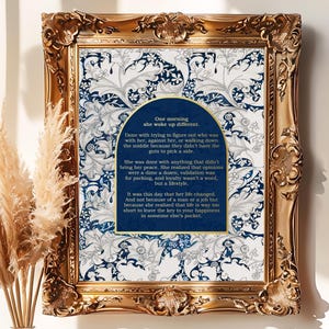 Gold Foil Female Empowerment Print - William Morris Art