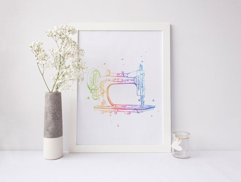 Sewing Gifts - Gifts for Sewers - Sewing Art - Sewing Machine Art - Sewing Wall Decor - Sewing Room Decor - Gifts for Grandma