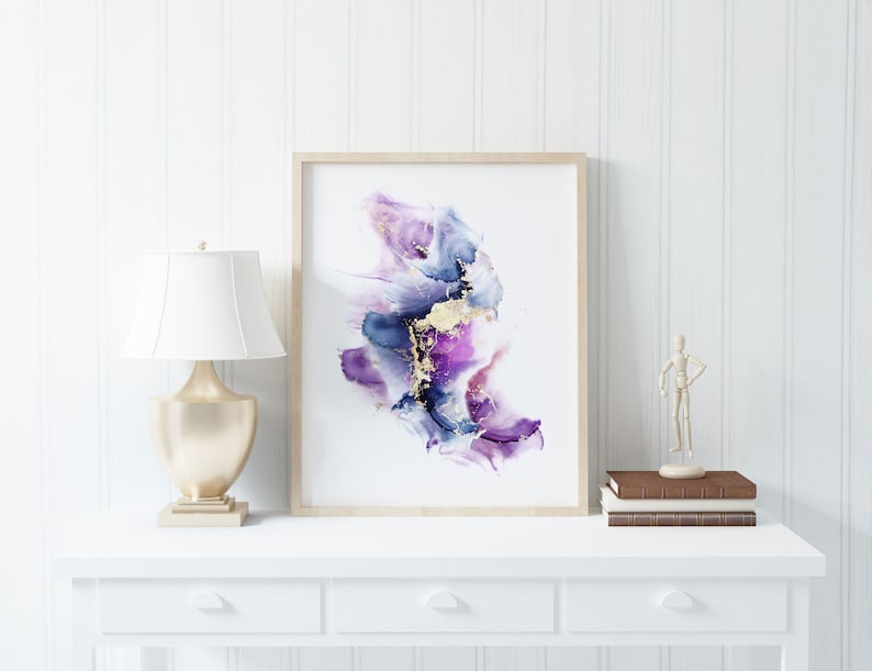 Alcohol Ink Art - Fluid Art - Abstract Art - Modern Art - Wall Decor - Fluid Painting - 18x24 Original Painting Art print