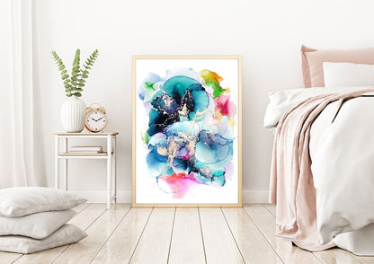 Fluid Art - Teal Abstract Art - 18x24 Painting - Alcohol Ink Art - Modern Art - Wall Decor