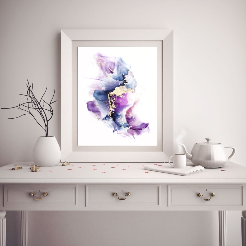 Alcohol Ink Art - Fluid Art - Abstract Art - Modern Art - Wall Decor - Fluid Painting - 18x24 Original Painting Art print