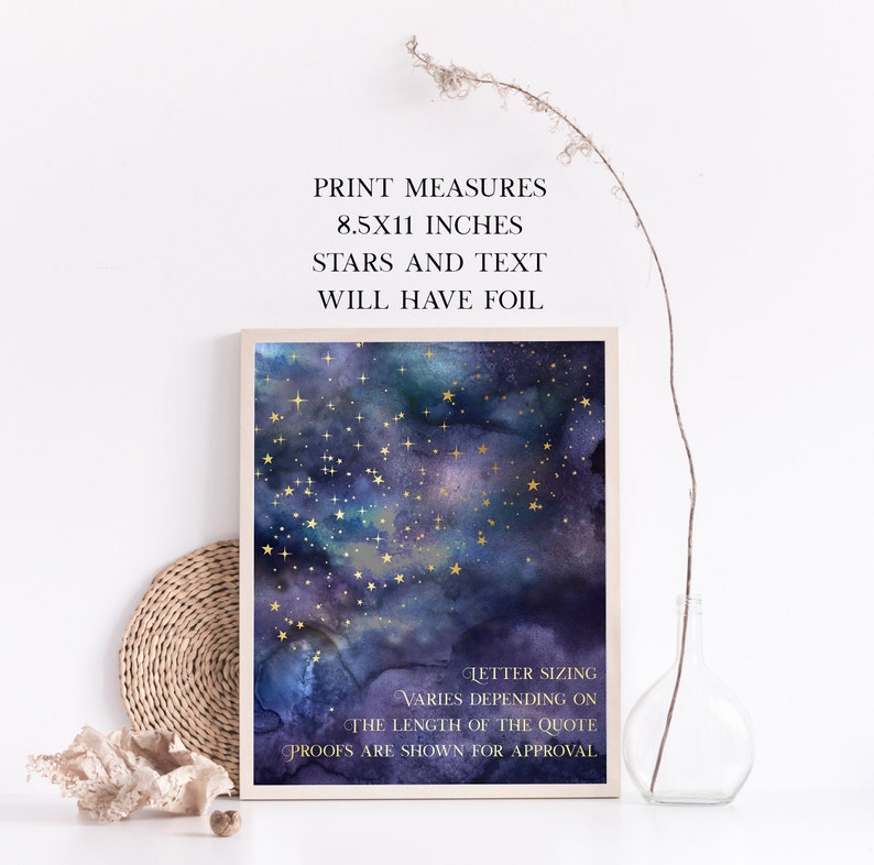 Gold Foil Custom Quote Print - Custom Gold Foil Print - Personalized Gold Foil Print