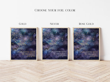 Gold Foil Custom Quote Print - Custom Gold Foil Print - Personalized Gold Foil Print