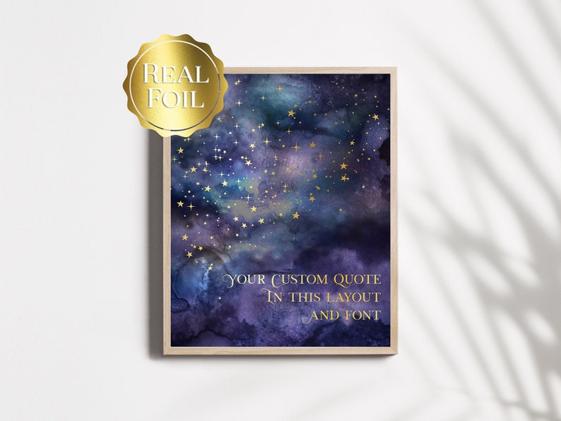 Gold Foil Custom Quote Print - Custom Gold Foil Print - Personalized Gold Foil Print