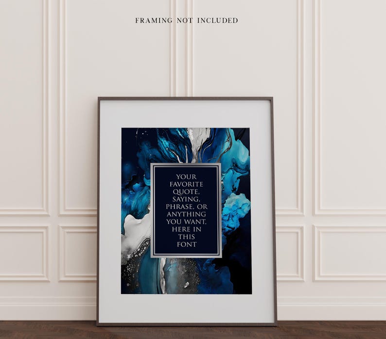 Custom Quote Gold Foil Print: Personalized Wall Art