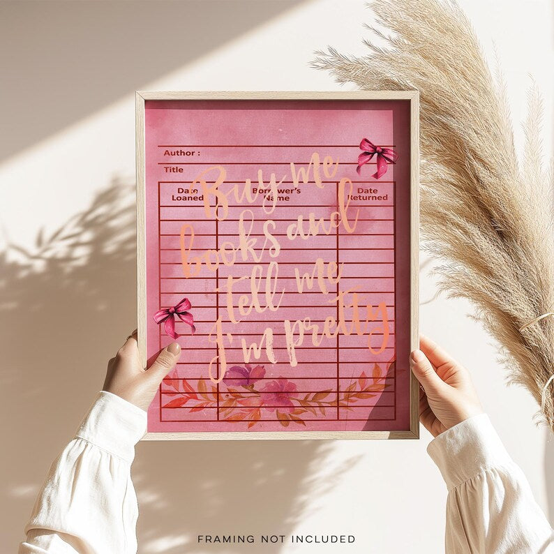 Gold Foil Book Art Print: Booktok Reading Room Decor