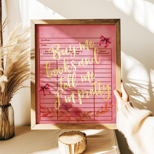 Gold Foil Book Art Print: Booktok Reading Room Decor