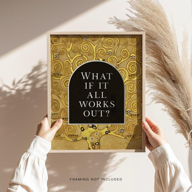 Gold Foil Gustav Klimt Print: What if it All Works Out