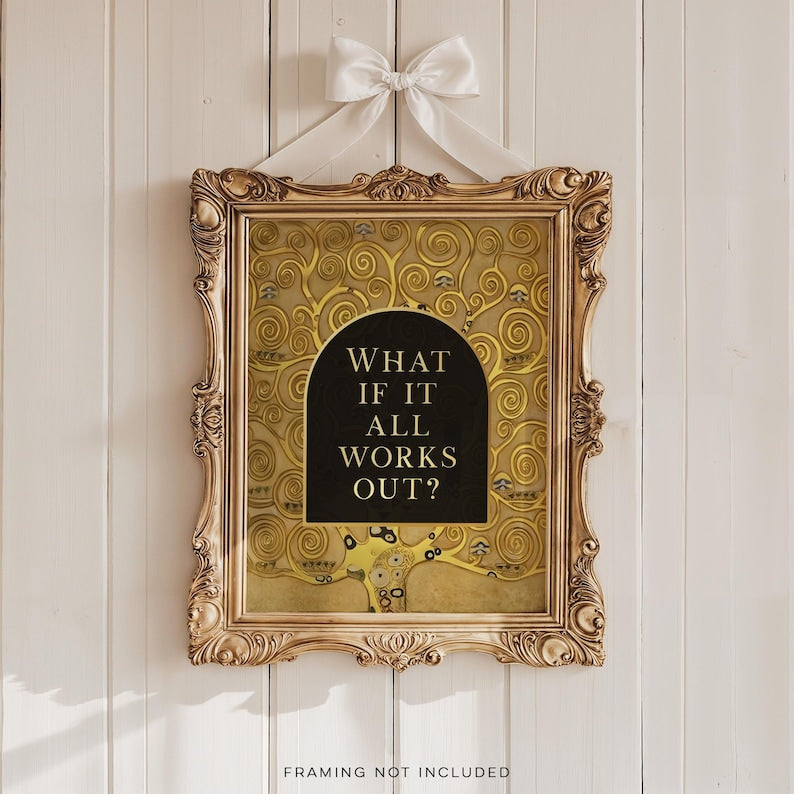Gold Foil Gustav Klimt Print: What if it All Works Out