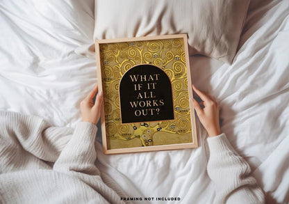 Gold Foil Gustav Klimt Print: What if it All Works Out