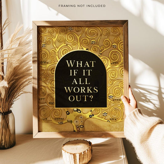 Gold Foil Gustav Klimt Print: What if it All Works Out
