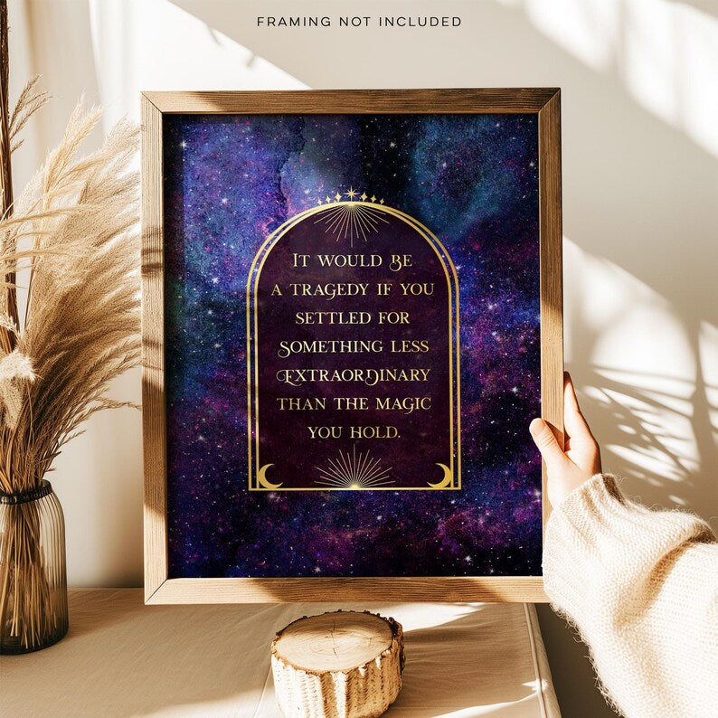 Gold Foil Celestial Print: Galactic Arch Wall Art
