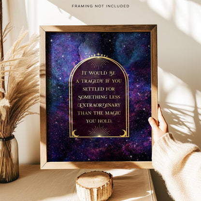 Gold Foil Celestial Print: Galactic Arch Wall Art
