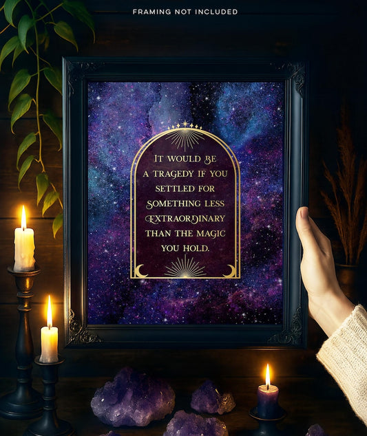Gold Foil Celestial Print: Galactic Arch Wall Art