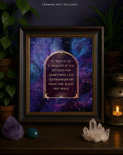 Gold Foil Celestial Print: Galactic Arch Wall Art