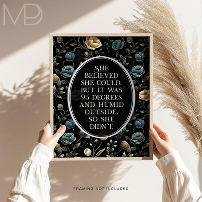 Gold Foil Funny Gardening Print: Sarcastic Humor Wall Art