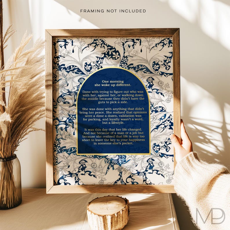 Gold Foil Female Empowerment Print - William Morris Art